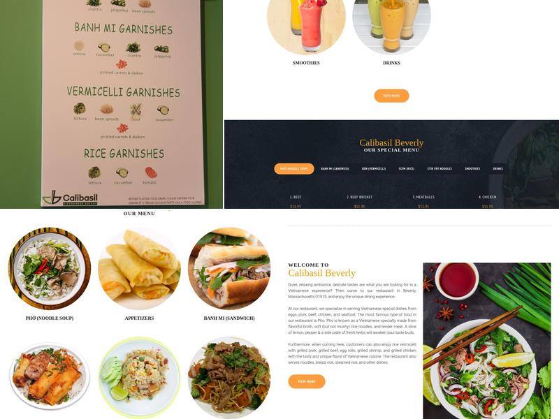 Calibasil Vietnamese Eatery Menu
