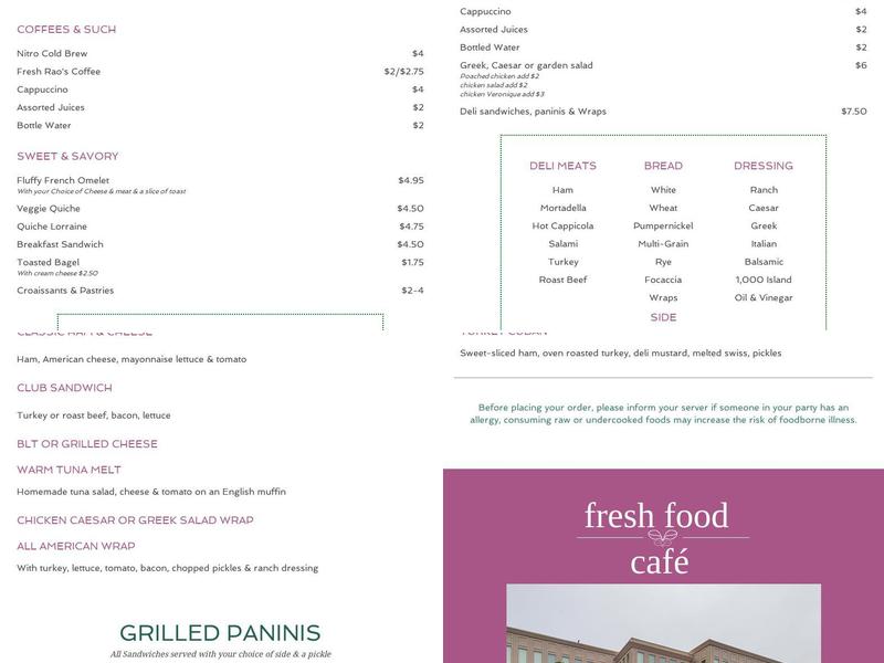 Kimball Cafe (Inside the 6 Kimball Lane Building) Menu