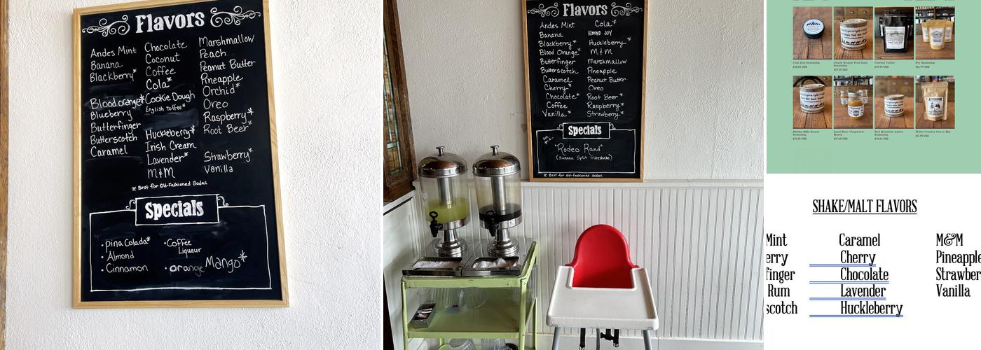 Chugwater Soda Fountain Menu