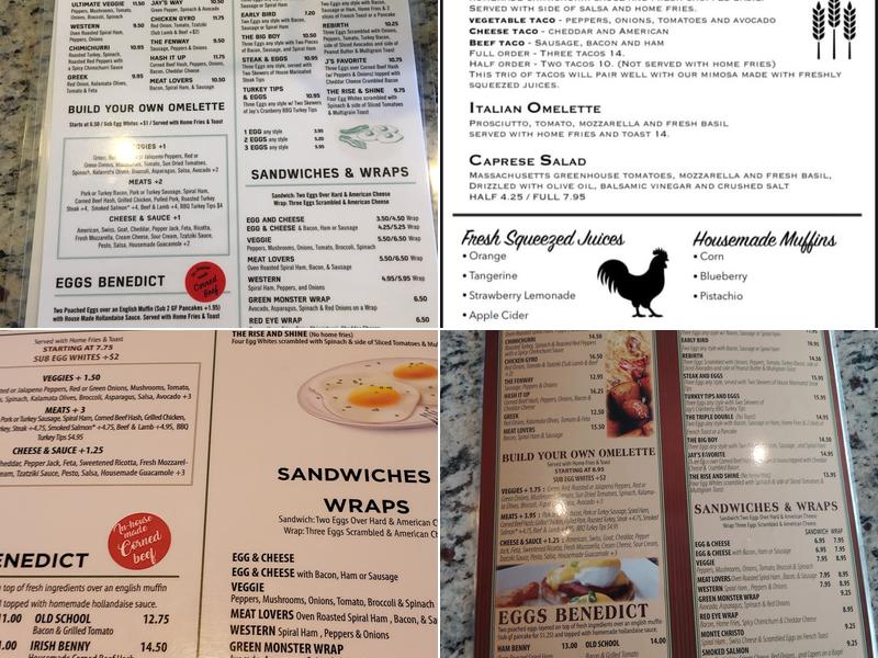 Early Harvest Diner Menu