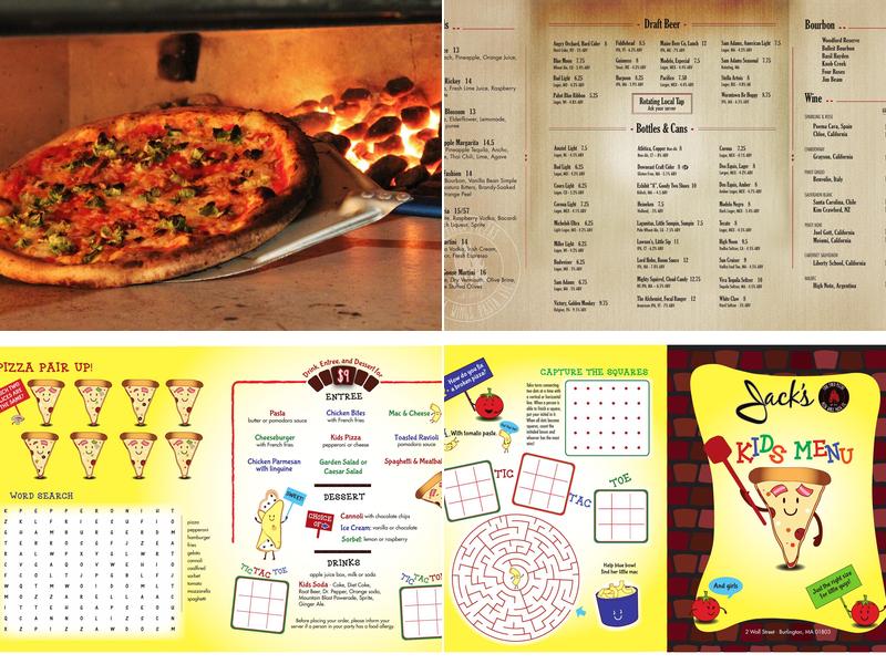 Jack's Coal Fired Pizza Menu