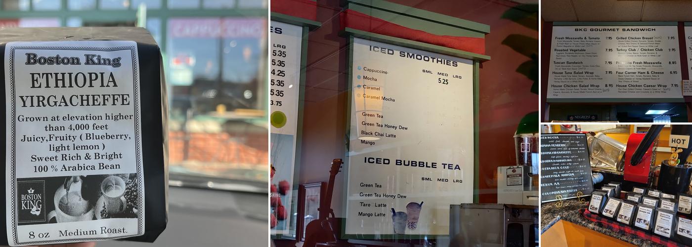 Boston King Coffee Menu