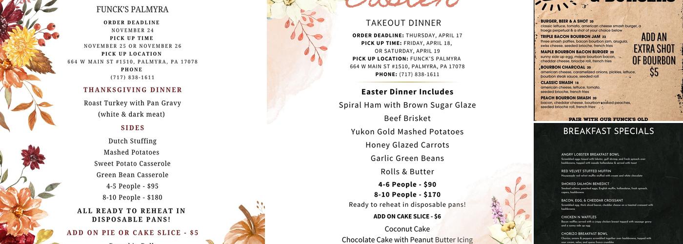 Funck's Restaurant Menu