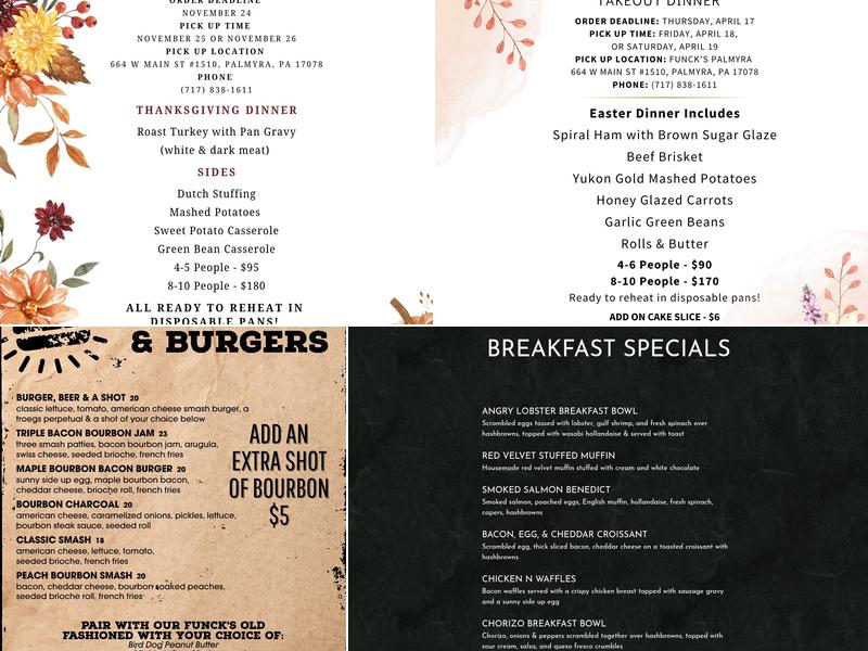 Funck's Restaurant Menu