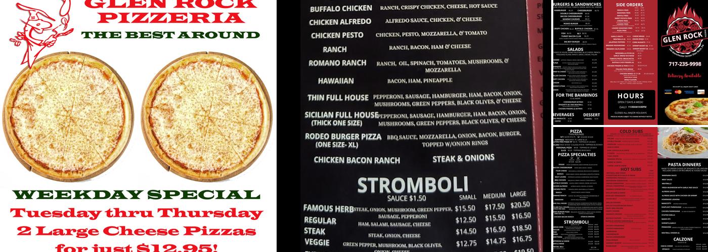 Glen Rock Pizzeria Menu