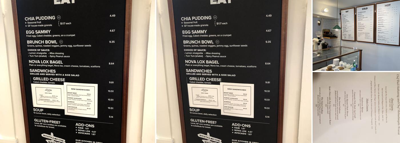 Share Amherst Menu