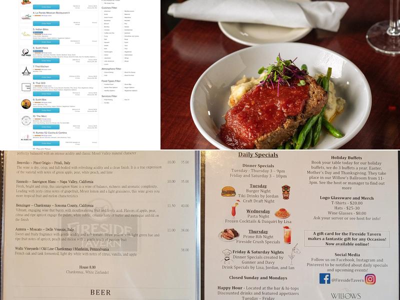 Fireside Tavern Menu