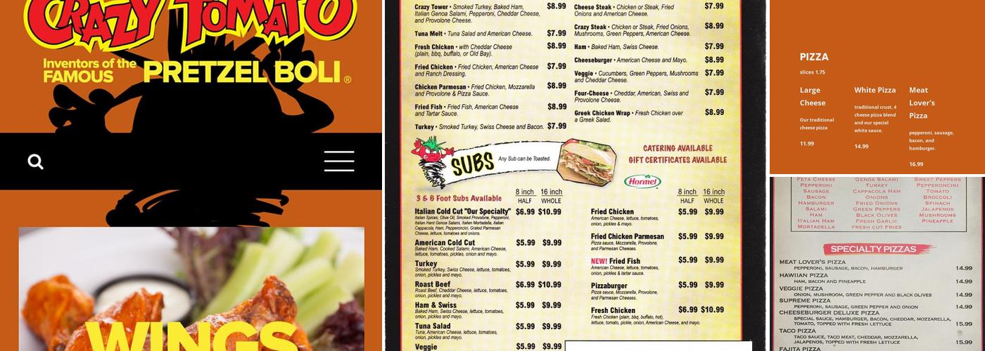 Crazy Tomato Menu