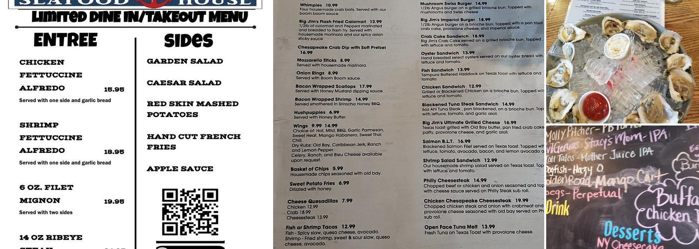 Big Jim's Seafood House Menu
