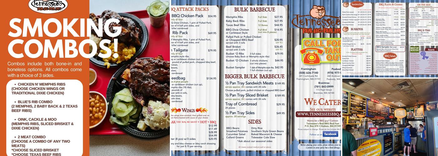 Tennessees Real BBQ Braintree Menu