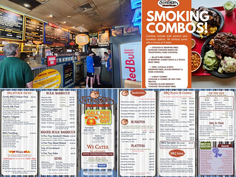 Tennessees Real BBQ Braintree Menu
