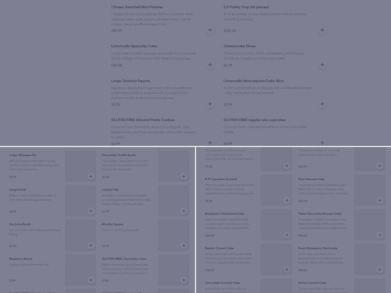 Gerardo's Cupcakes Galore Menu