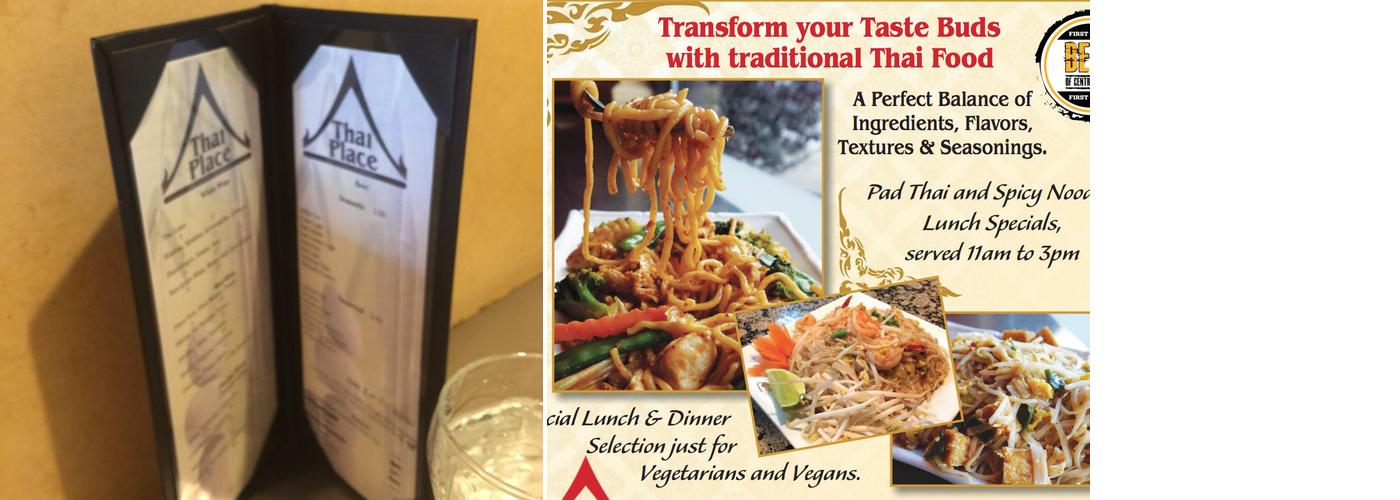 Thai Place Menu