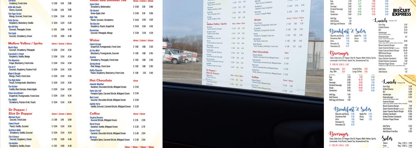 The Biscuit Express Menu