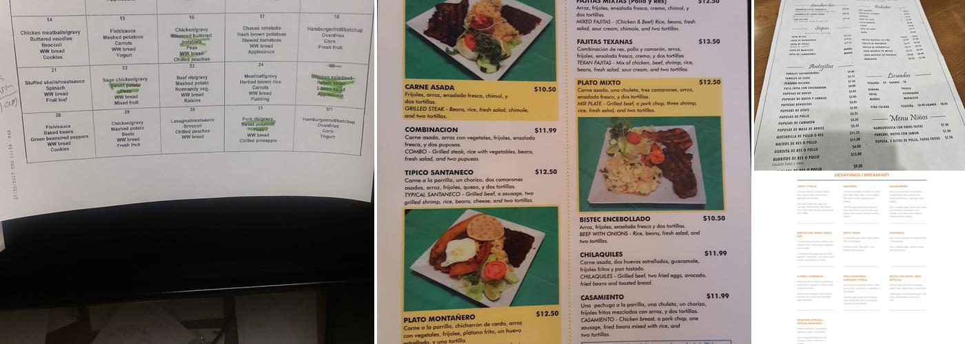 El Santaneco Restaurant Menu