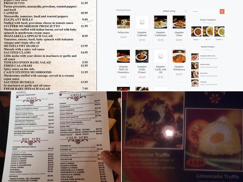 D'Parma Restaurant Menu