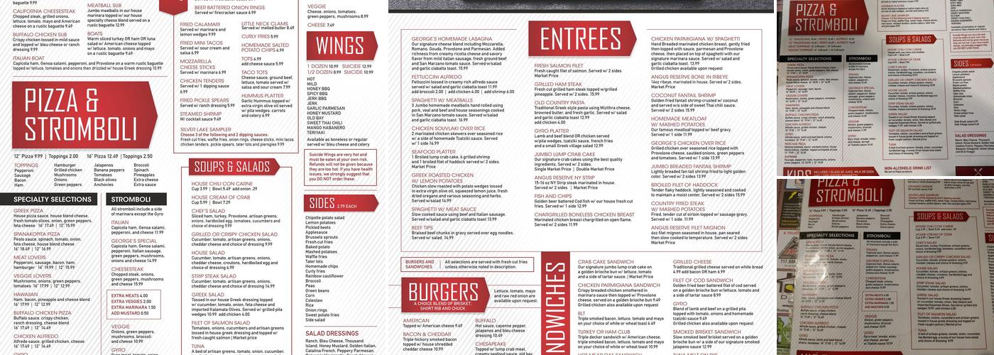Silver Lake Inn Menu