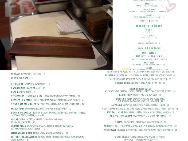 Little Moss Menu