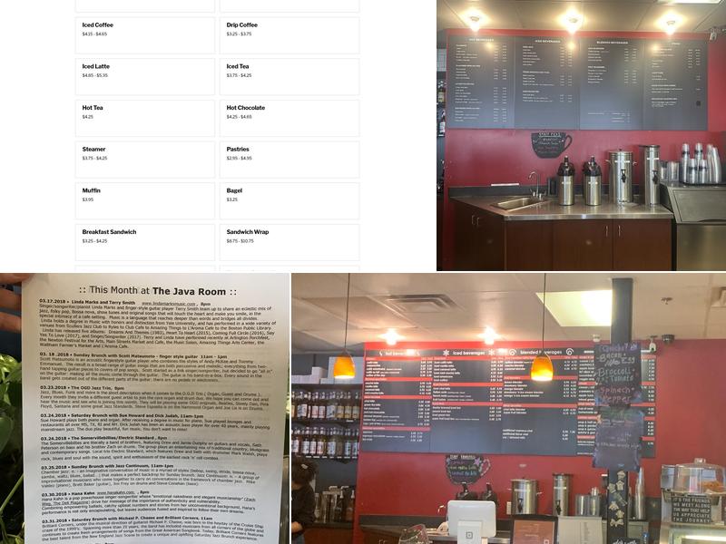 The Java Room Menu
