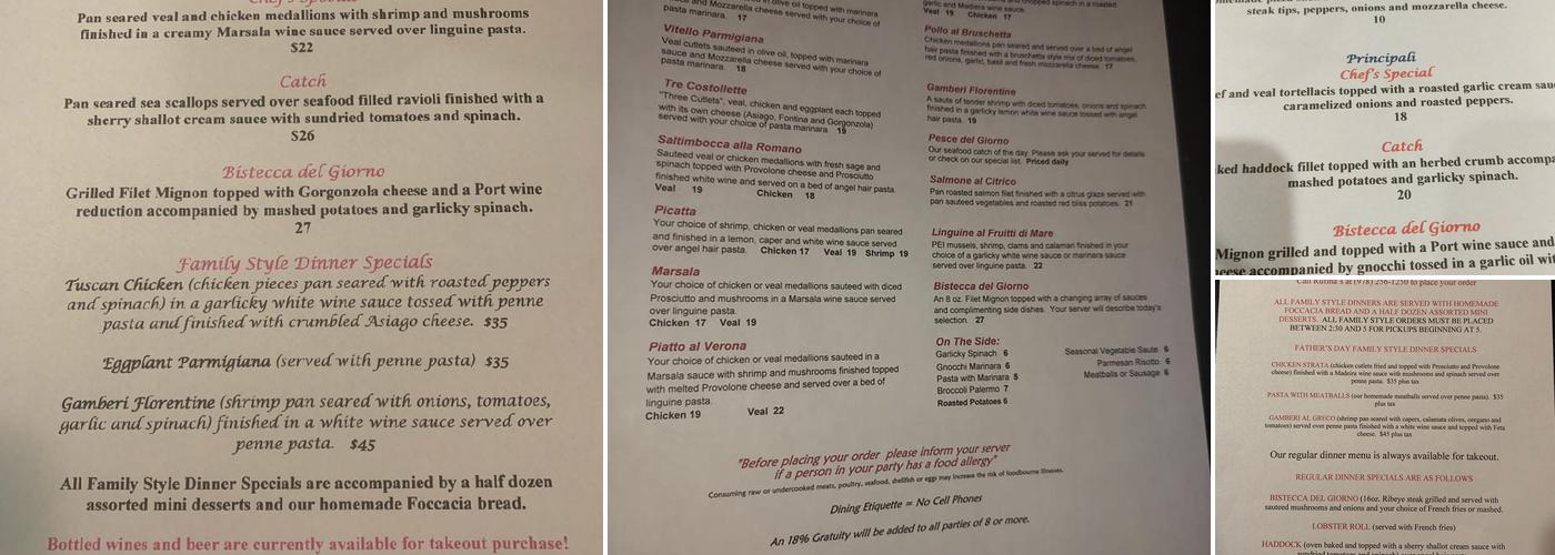 Rufina's Menu