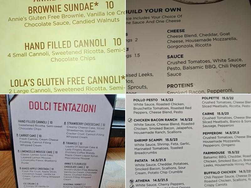 Evviva Trattoria - Westford Menu