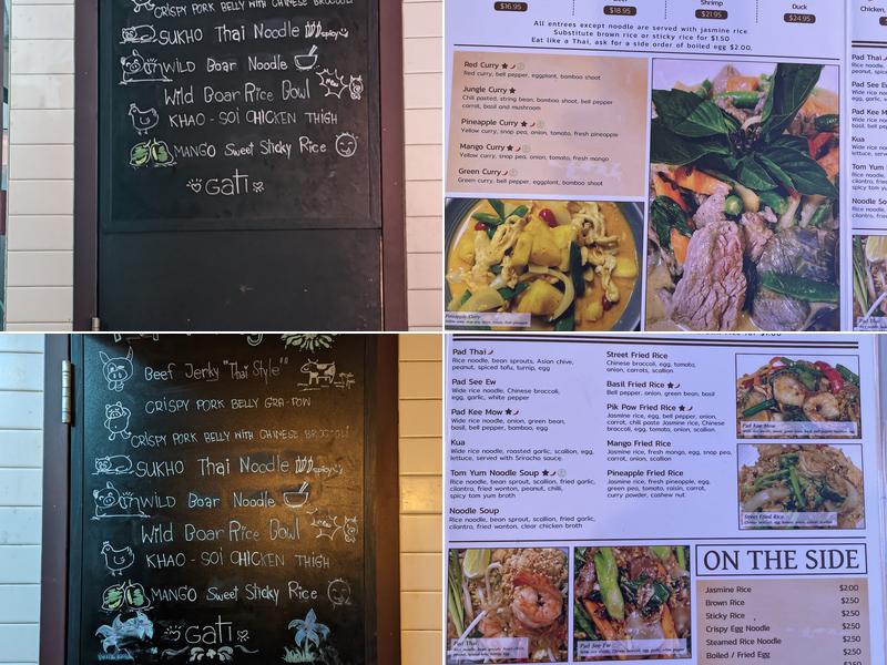 Gati Thai Bistro Menu