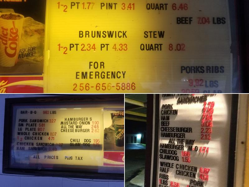 Meridianville Bar-B-Q Menu