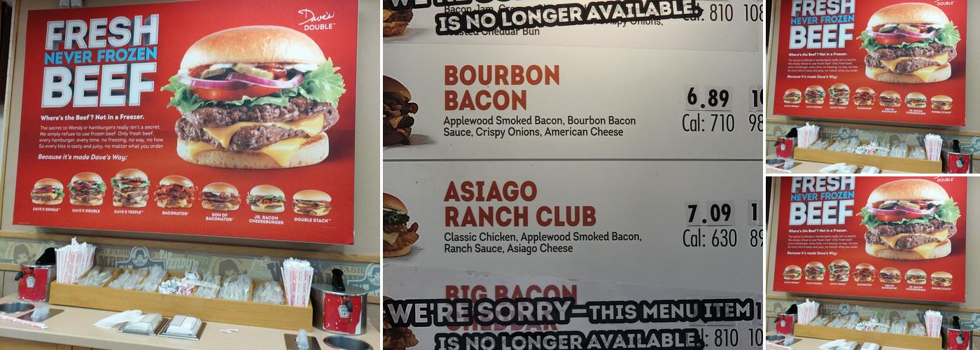 Wendy's Menu