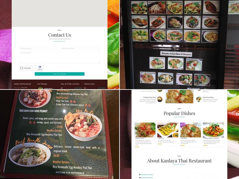 Kanlaya Thai Restaurant Menu
