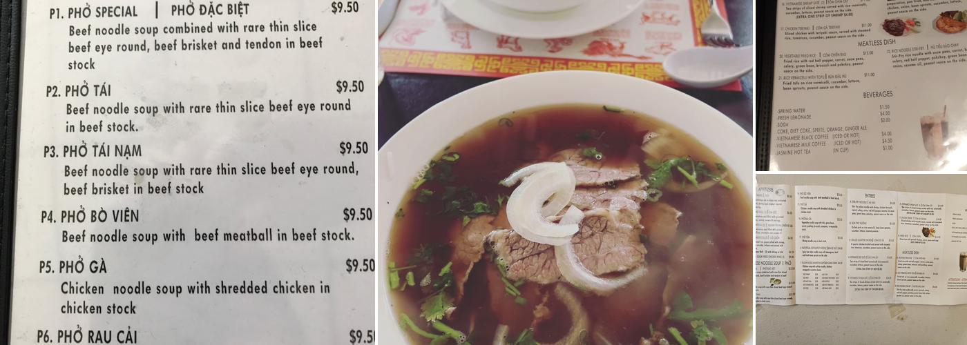 Pho 29 Menu