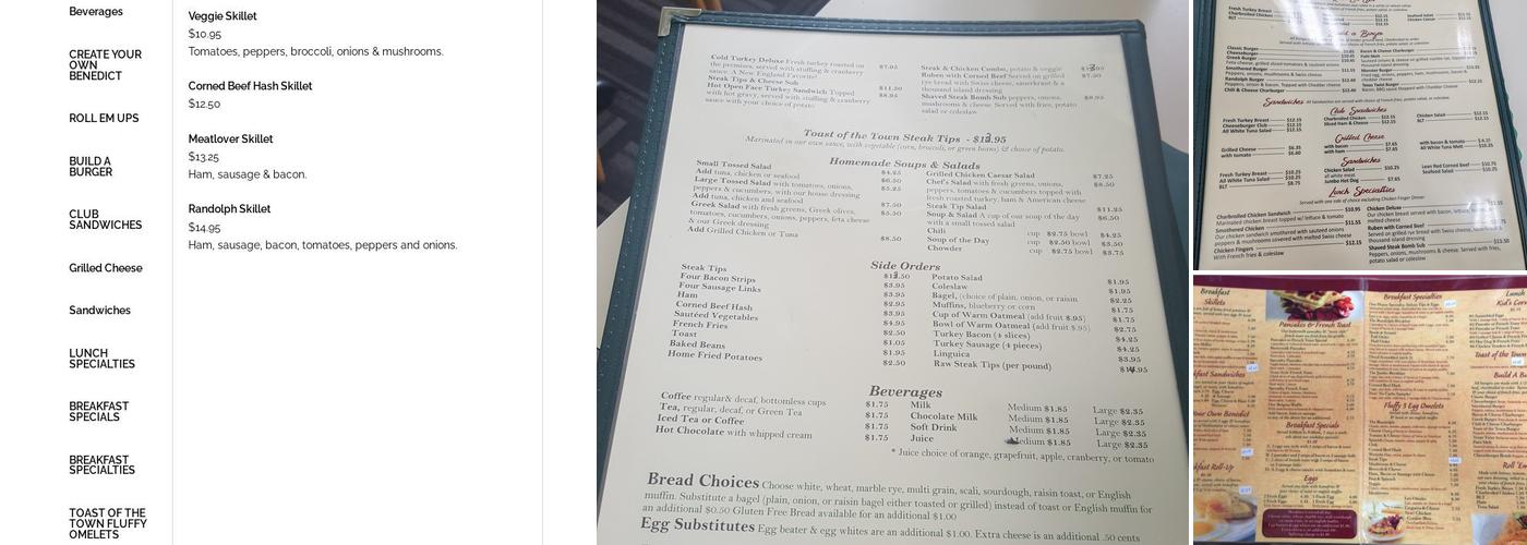 Toast of the Town Menu