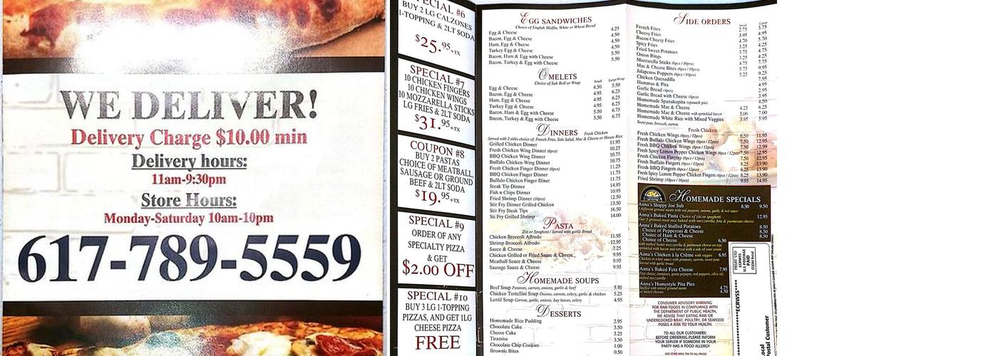 Brickhouse Pizza and Grille Menu