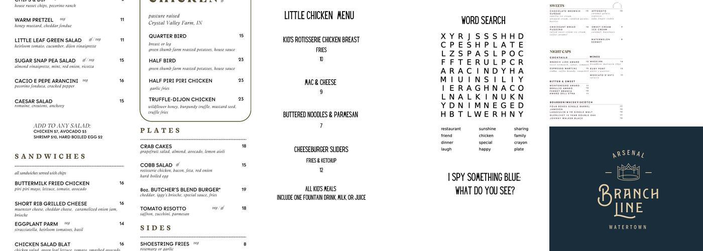 Branch Line Menu