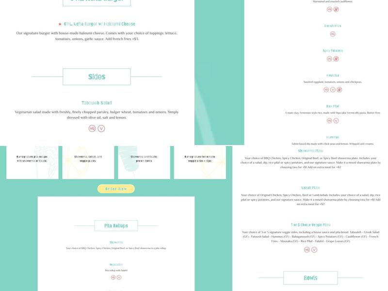 Garlic 'n Lemons Menu