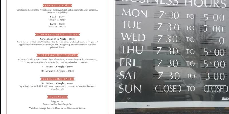 Lilly's Cafe & Bakery Menu