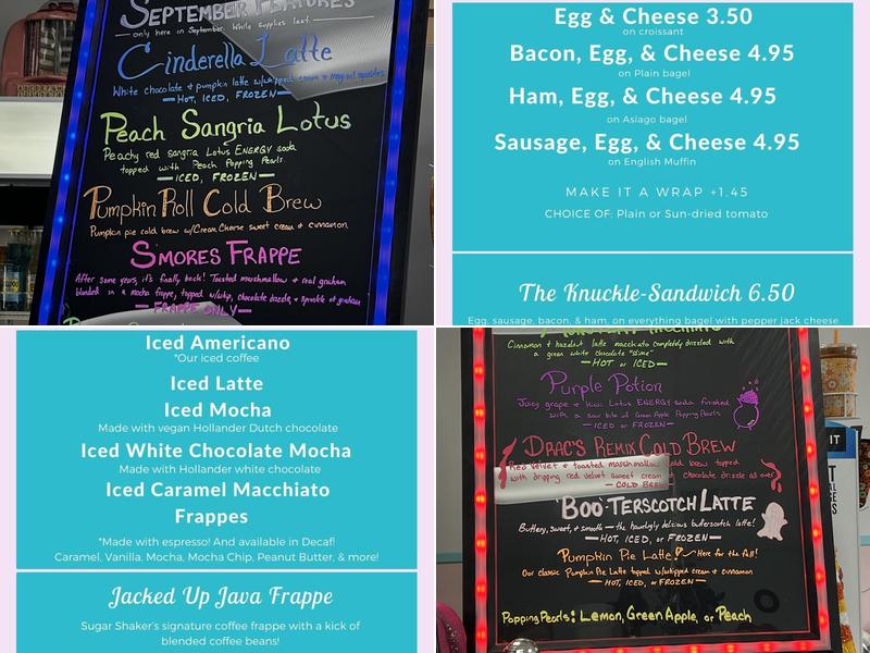 The Sugar Shaker Menu