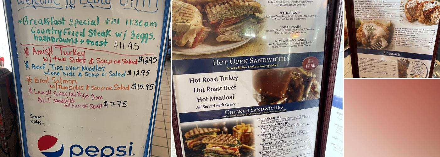 Cedar Grill Menu