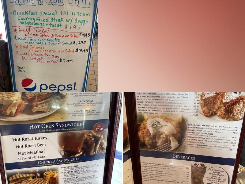 Cedar Grill Menu