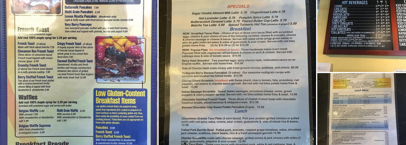 Uncommon Grounds Menu