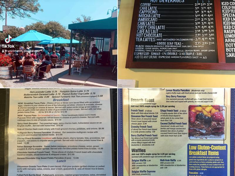 Uncommon Grounds Menu