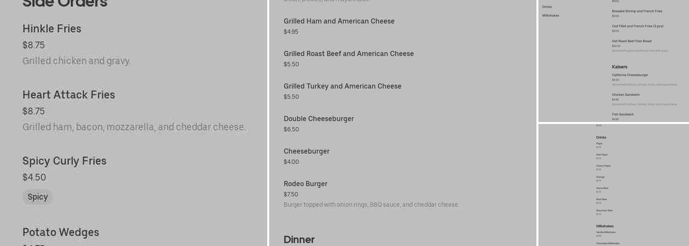 Gubba's Menu