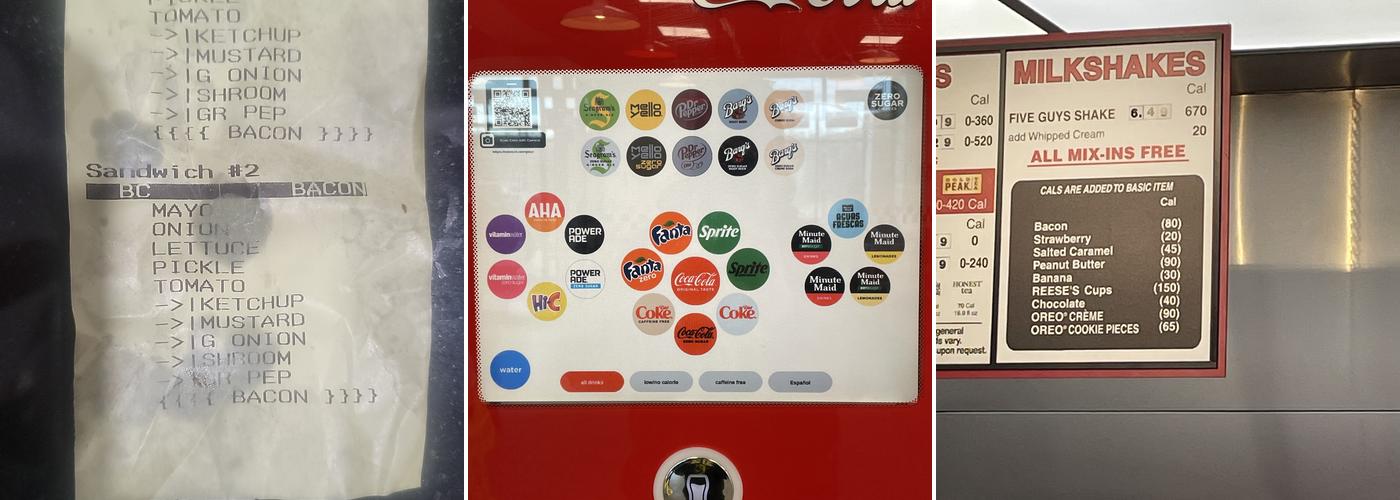 Five Guys Menu