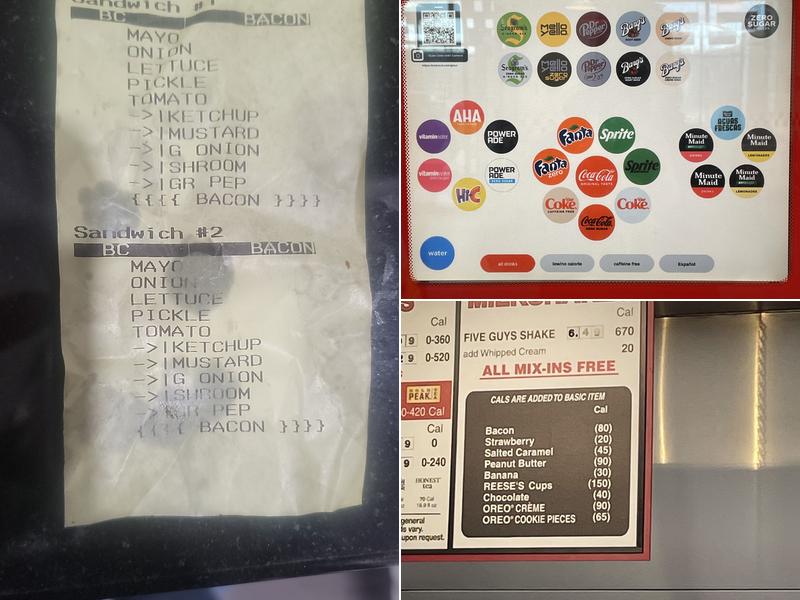 Five Guys Menu