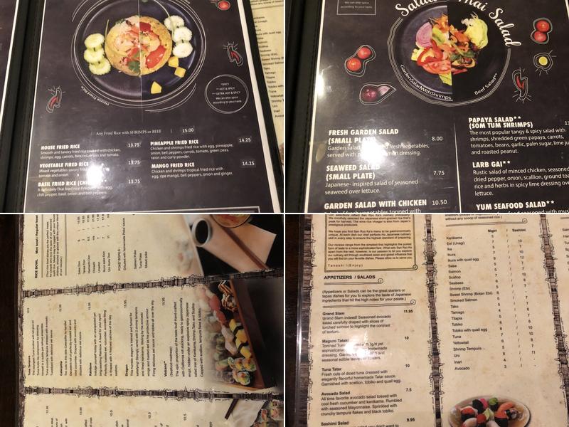 Thai Amarin Menu