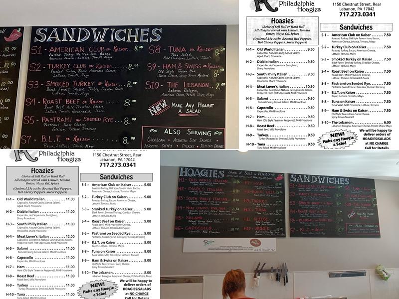 Rocco's Philadelphia Hoagies Menu