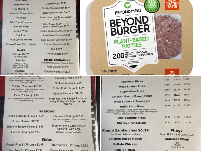 The Video Corner Cafe Menu