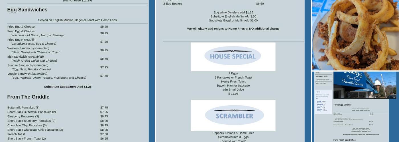 Nicky's Menu