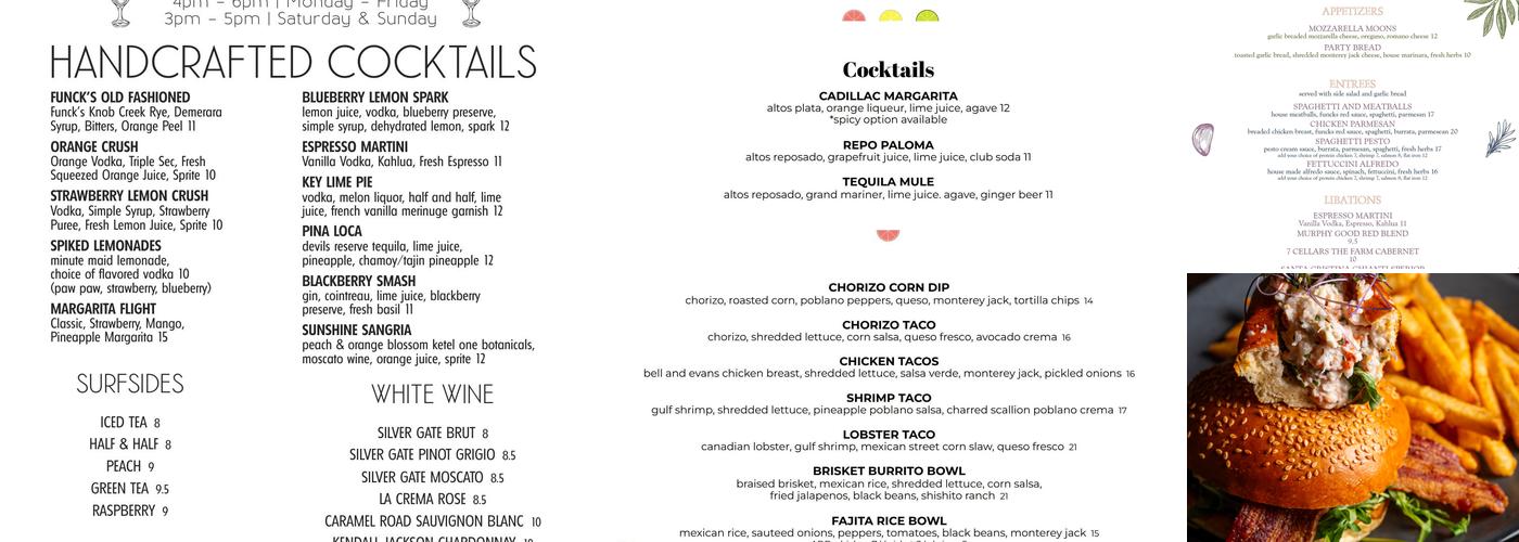 Funck's Restaurant Menu