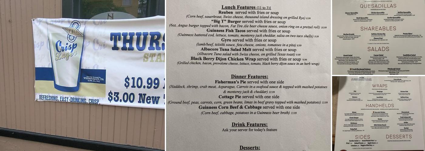 North Hanover Grille Menu