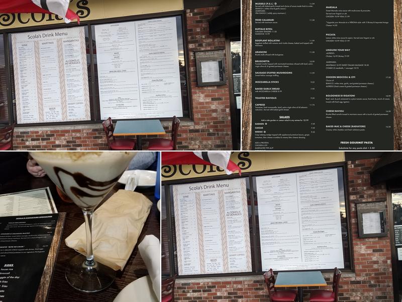 Scola's Restaurant Menu